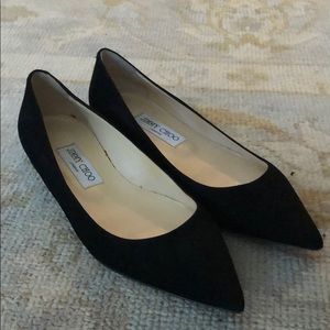 Jimmy Choo Romy Flat Suede Pointy Toe Flats